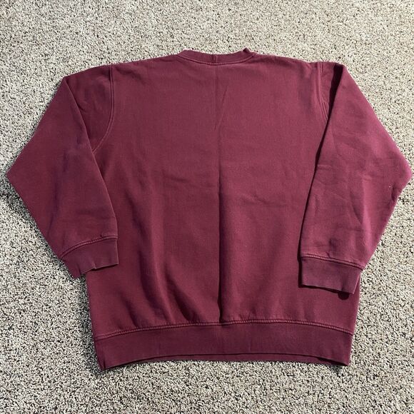 VTG Nike Crewneck Sweatshirt Men’s XL Pull Over Burgundy Logo 90s Gray Tag - Picture 2 of 7